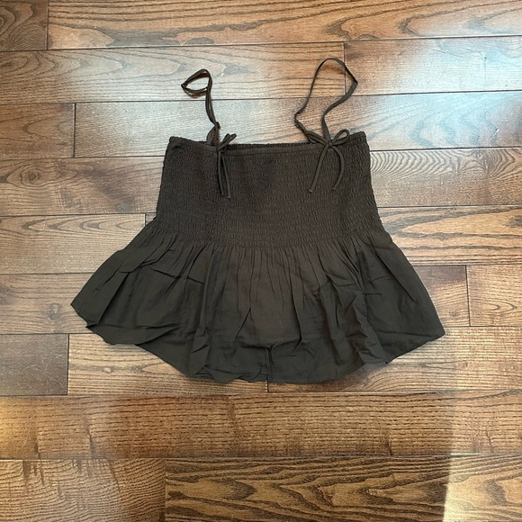 NWT American Eagle Smocked Babydoll Bow Tank Top - Picture 6 of 9